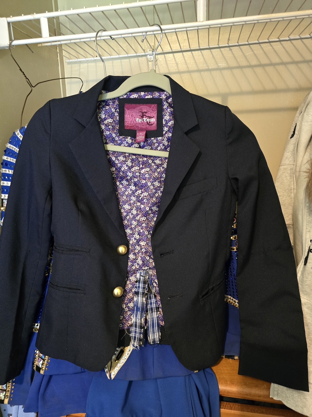 Dark Blue Kids Size Med Blazer